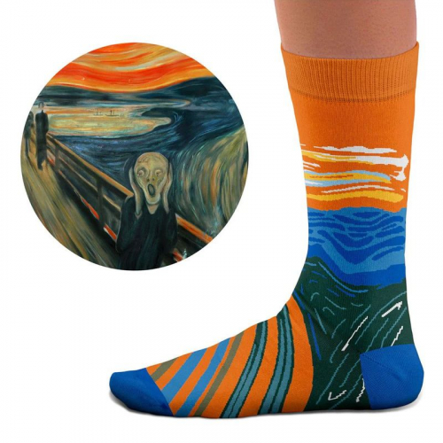 Socken Kunstwerke - Munch "Der Schrei"